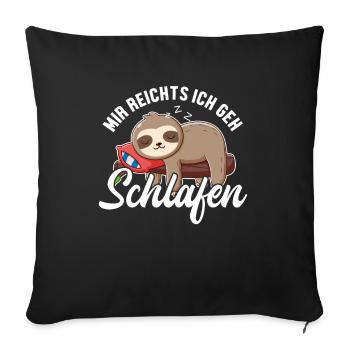 Mir reichts ich geh Schlafen à gorge brune - Housse de coussin décorative 45 x 45 cm - noir - Devant
