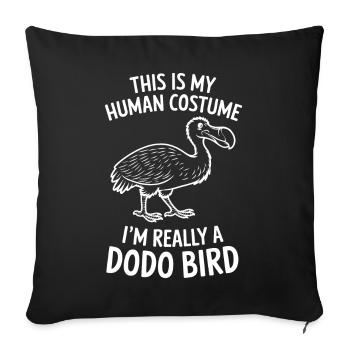 Dodo Dire Dodo Oiseau Drôle Dodo Cadeau - Housse de coussin décorative 45 x 45 cm - noir - Devant