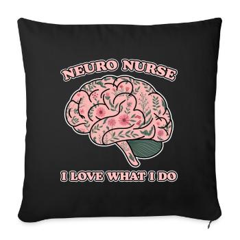 Neuro Nurse Nurse Neurology Gift - Sofa pillowcase 17,3'' x 17,3'' (45 x 45 cm) - black - Front
