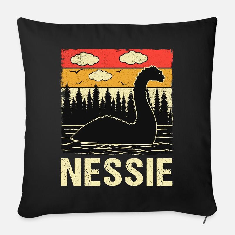 Nessie - Sofakissenbezug 45 x 45 cm - Schwarz