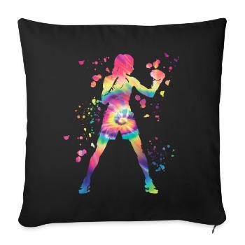 Boxing Fighter Kids Boxing Match Boxer - Sofa pillowcase 17,3'' x 17,3'' (45 x 45 cm) - black - Front