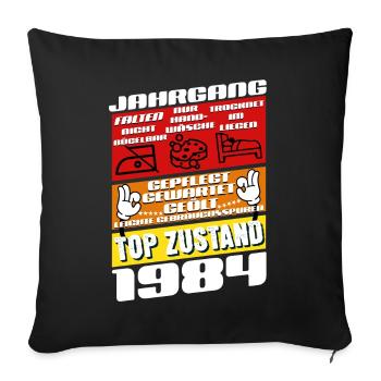 41 Year Old Born 1984 Birthday - Sofa pillowcase 17,3'' x 17,3'' (45 x 45 cm) - black - Front