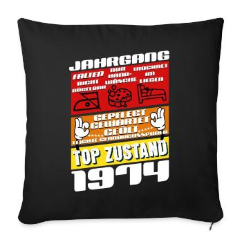 51 Year Old Born 1974 Birthday - Sofa pillowcase 17,3'' x 17,3'' (45 x 45 cm) - black - Front