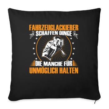Vehicle painters create things Painters - Sofa pillowcase 17,3'' x 17,3'' (45 x 45 cm) - black - Front
