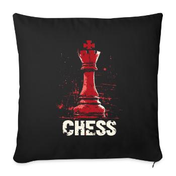 Queen Chess Masterpiece Design - Sofa pillowcase 17,3'' x 17,3'' (45 x 45 cm) - black - Front