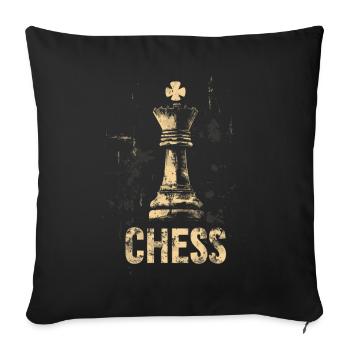 Queen Chess Masterpiece Design - Sofa pillowcase 17,3'' x 17,3'' (45 x 45 cm) - black - Front