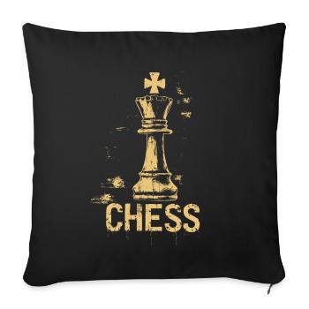Queen Chess Masterpiece Design - Sofa pillowcase 17,3'' x 17,3'' (45 x 45 cm) - black - Front