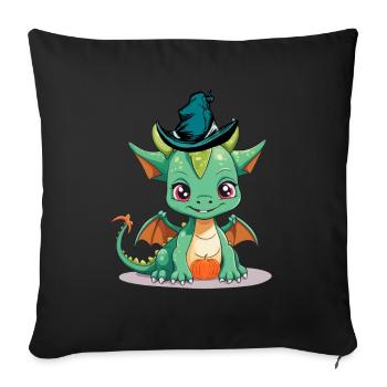 Halloween Dragon Dragon Pumpkin Kids Child Baby - Sofa pillowcase 17,3'' x 17,3'' (45 x 45 cm) - black - Front