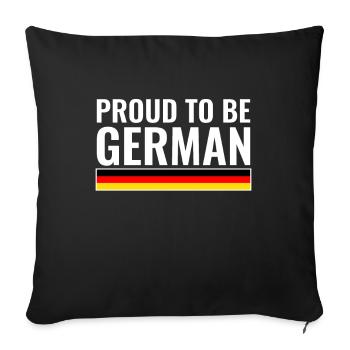 Fier d’être allemand Allemagne Drapeau allemand - Housse de coussin décorative 45 x 45 cm - noir - Devant