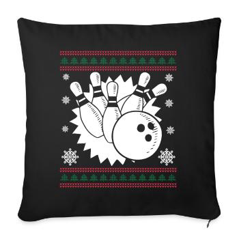 Funny Bowling Christmas Gifts - Sofa pillowcase 17,3'' x 17,3'' (45 x 45 cm) - black - Front