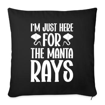 Raie manta Amoureux Créature Mer Diable Raie - Housse de coussin décorative 45 x 45 cm - noir - Devant