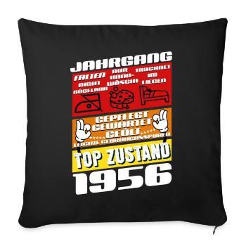 69 years old vintage 1956 birthday - Sofa pillowcase 17,3'' x 17,3'' (45 x 45 cm) - black - Front