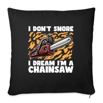 Arboriculteur Je ne ronfle pas Je rêve Je suis un chirurgien arboricole - Housse de coussin décorative 45 x 45 cm - noir - Devant