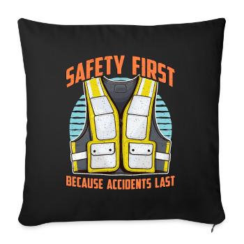 Safety Officer Safety First Public Safety Officer - Sofa pillowcase 17,3'' x 17,3'' (45 x 45 cm) - black - Front