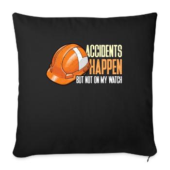 Agent de sécurité Accidents Se produire Responsable de la sécurité - Housse de coussin décorative 45 x 45 cm - noir - Devant