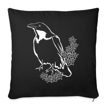 Crow Raven Tree Ravens Crows - Sofakissenbezug 45 x 45 cm - Schwarz - Vorne