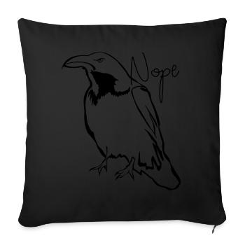 Grumpy Crow Raven Tree Ravens Crows - Sofakissenbezug 45 x 45 cm - Schwarz - Vorne