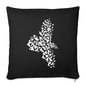 Crow Raven Tree Ravens Flying Crows - Sofakissenbezug 45 x 45 cm - Schwarz - Vorne