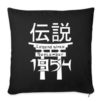 Legend since September 1954 Birthday Gift - Sofa pillowcase 17,3'' x 17,3'' (45 x 45 cm) - black - Front