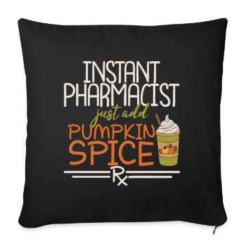 Apothecary Thanksgiving Pumpkin Spice - Sofa pillowcase 17,3'' x 17,3'' (45 x 45 cm) - black - Front