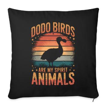 Dodo Dire Dodo Oiseau Drôle Dodo Cadeau - Housse de coussin décorative 45 x 45 cm - noir - Devant