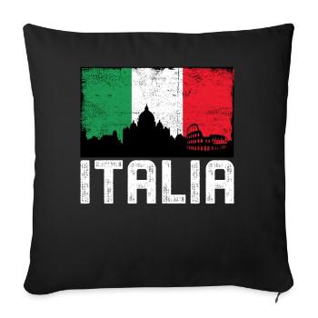Italia - Housse de coussin décorative 45 x 45 cm - noir - Devant