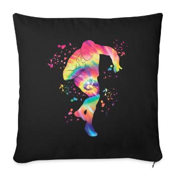 Lanceur de poids Colorsplash Lancer de poids - Housse de coussin décorative 45 x 45 cm - noir - Devant