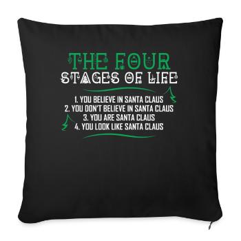 Christmas The Four Stages Of Life - Sofa pillowcase 17,3'' x 17,3'' (45 x 45 cm) - black - Front