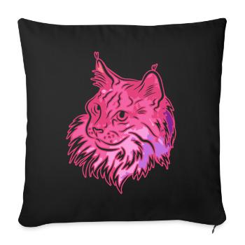 Norwegian Forest cat Norwegian Forest cat Colorful - Sofa pillowcase 17,3'' x 17,3'' (45 x 45 cm) - black - Front