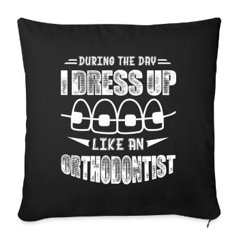 Orthodontist Dress Up Like Orthodontist - Sofa pillowcase 17,3'' x 17,3'' (45 x 45 cm) - black - Front