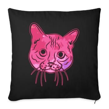 Munchkin cat Munchkin cat Colorful - Sofa pillowcase 17,3'' x 17,3'' (45 x 45 cm) - black - Front