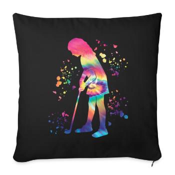 Golfer Colorsplash Kids Miniature Golf - Sofa pillowcase 17,3'' x 17,3'' (45 x 45 cm) - black - Front