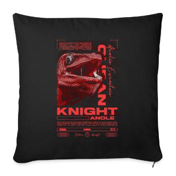 Cuban Knight Anole Reptile Keeper Lizard - Sofa pillowcase 17,3'' x 17,3'' (45 x 45 cm) - black - Front