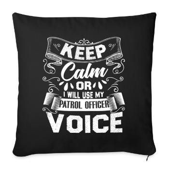 Patrol Officer Patrol Officer Voice - Sofa pillowcase 17,3'' x 17,3'' (45 x 45 cm) - black - Front