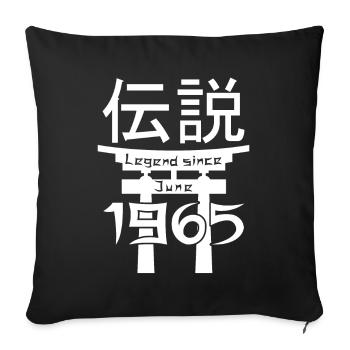 Legend since June 1965 Birthday Gift - Sofa pillowcase 17,3'' x 17,3'' (45 x 45 cm) - black - Front