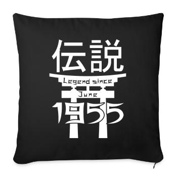 Legend since June 1955 Birthday Gift - Sofa pillowcase 17,3'' x 17,3'' (45 x 45 cm) - black - Front