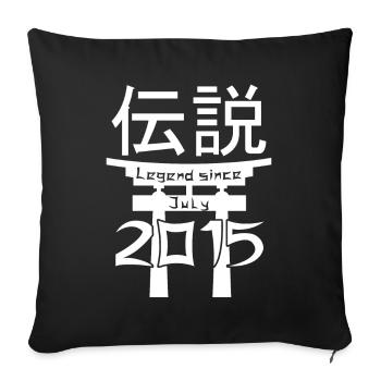 Legend since July 2015 Birthday Gift - Sofa pillowcase 17,3'' x 17,3'' (45 x 45 cm) - black - Front