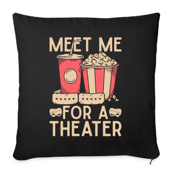 Théâtre musical Retrouvez-moi pour une scénographie théâtrale - Housse de coussin décorative 45 x 45 cm - noir - Devant