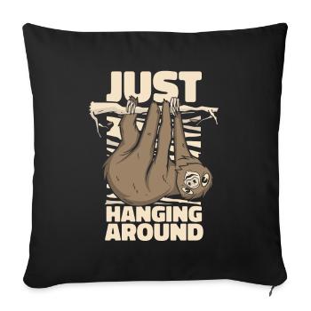 Just Hanging Around Brown-Throated Pilosa - Sofa pillowcase 17,3'' x 17,3'' (45 x 45 cm) - black - Front