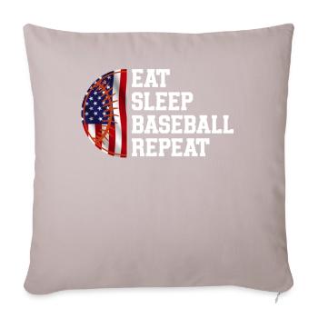 Baseball Sports Joueur de baseball Lanceur Receveur États-Unis - Housse de coussin décorative 45 x 45 cm - taupe clair - Devant