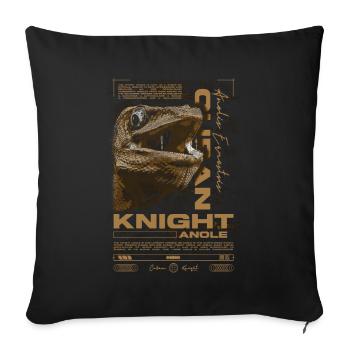 Cuban Knight Anole Reptile Keeper Lizard - Sofa pillowcase 17,3'' x 17,3'' (45 x 45 cm) - black - Front