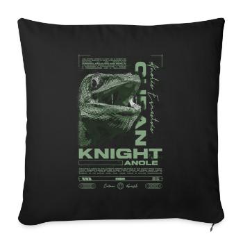 Cuban Knight Anole Reptile Keeper Lizard - Sofa pillowcase 17,3'' x 17,3'' (45 x 45 cm) - black - Front