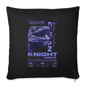 Cuban Knight Anole Reptile Keeper Lizard - Sofa pillowcase 17,3'' x 17,3'' (45 x 45 cm) - black - Front