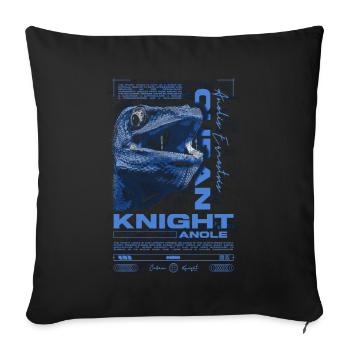 Cuban Knight Anole Reptile Keeper Lizard - Sofa pillowcase 17,3'' x 17,3'' (45 x 45 cm) - black - Front