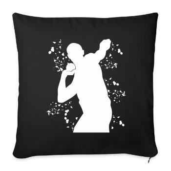 Lanceur de poids Colorsplash Lancer de poids - Housse de coussin décorative 45 x 45 cm - noir - Devant