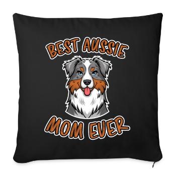 Australian Shepherd Mama Lustiges Aussie Geschenk - Sofakissenbezug 45 x 45 cm - Schwarz - Vorne