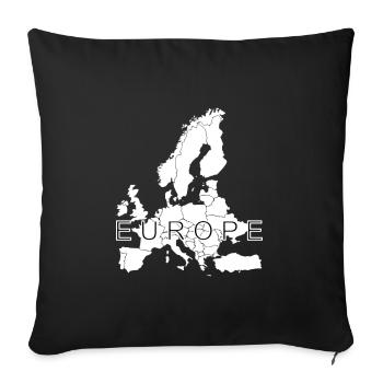 Europe Map EU Holidays Peace Travel - Sofa pillowcase 17,3'' x 17,3'' (45 x 45 cm) - black - Front