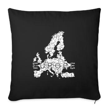 Europe Map EU Holidays Peace Travel - Sofa pillowcase 17,3'' x 17,3'' (45 x 45 cm) - black - Front