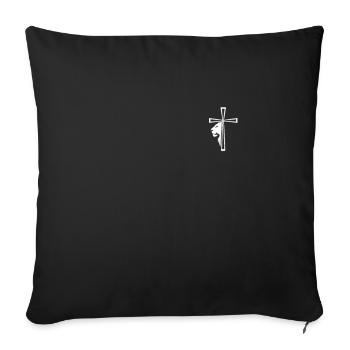 Jésus-Christ Christianisme Dieu Bible - Housse de coussin décorative 45 x 45 cm - noir - Devant