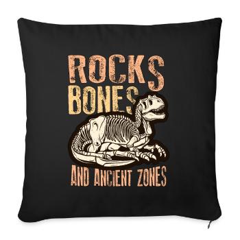 Fossil Hunter Rocks Bones And Fossil Collecting - Sofa pillowcase 17,3'' x 17,3'' (45 x 45 cm) - black - Front